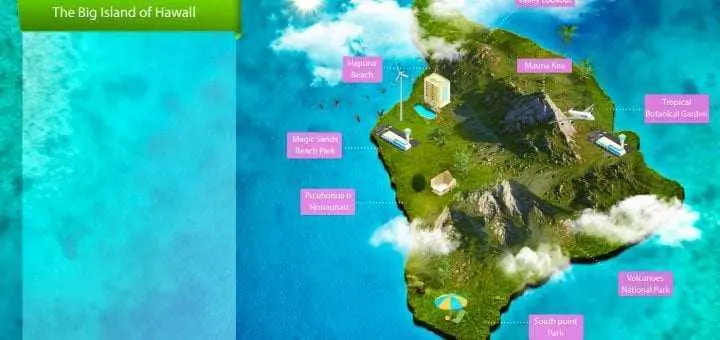 하와이 빅아일랜드 3D 지도 만드는 포토샵 과정