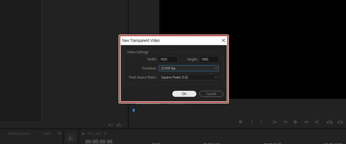 transparent video option