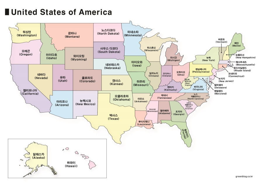 미국 지도 작업 과정과 무료 다운로드 - Greenblog
