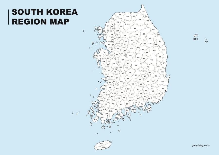 지도 한국 Voordat je