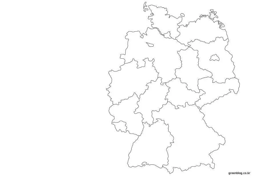 크기변환 독일 지도 윤곽선