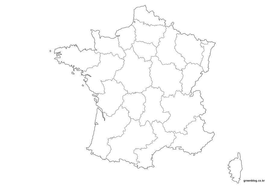 크기변환 프랑스 지도 윤곽선