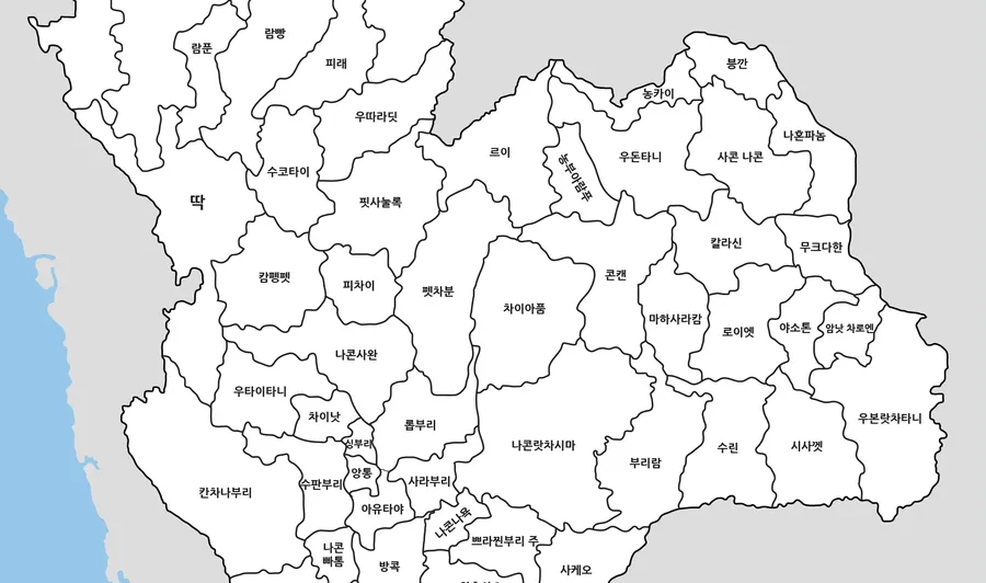 태국 지도
