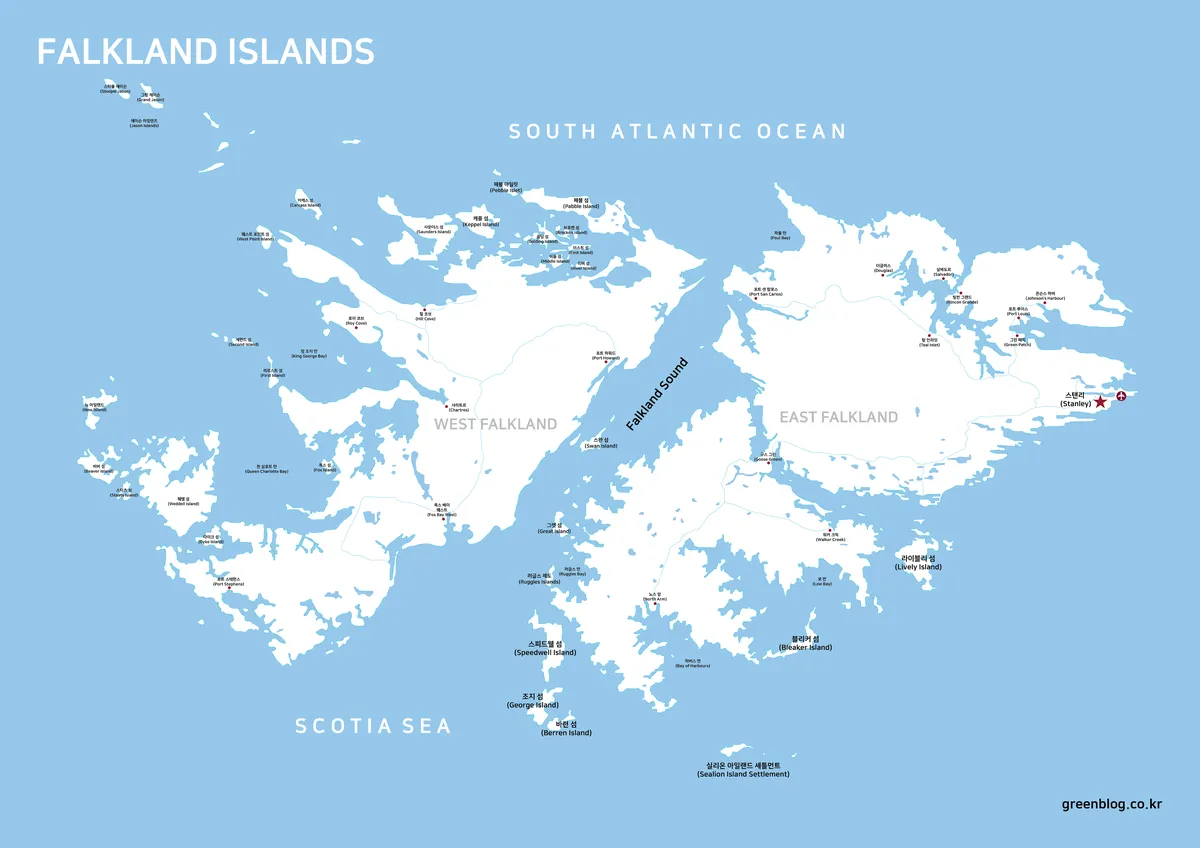 포클랜드 지도 대표 이미지