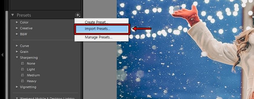라이트룸 프리셋 저장 및 불러오는 방법 - GREEN BLOG
