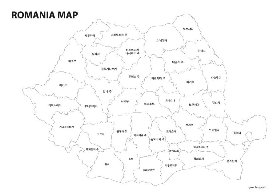 루마니아 지도