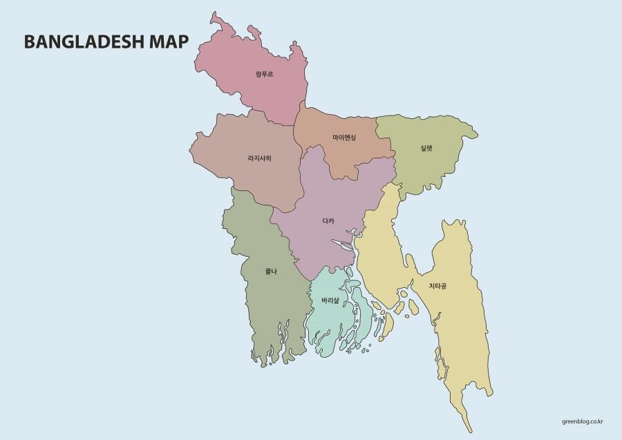 방글라데시 지도