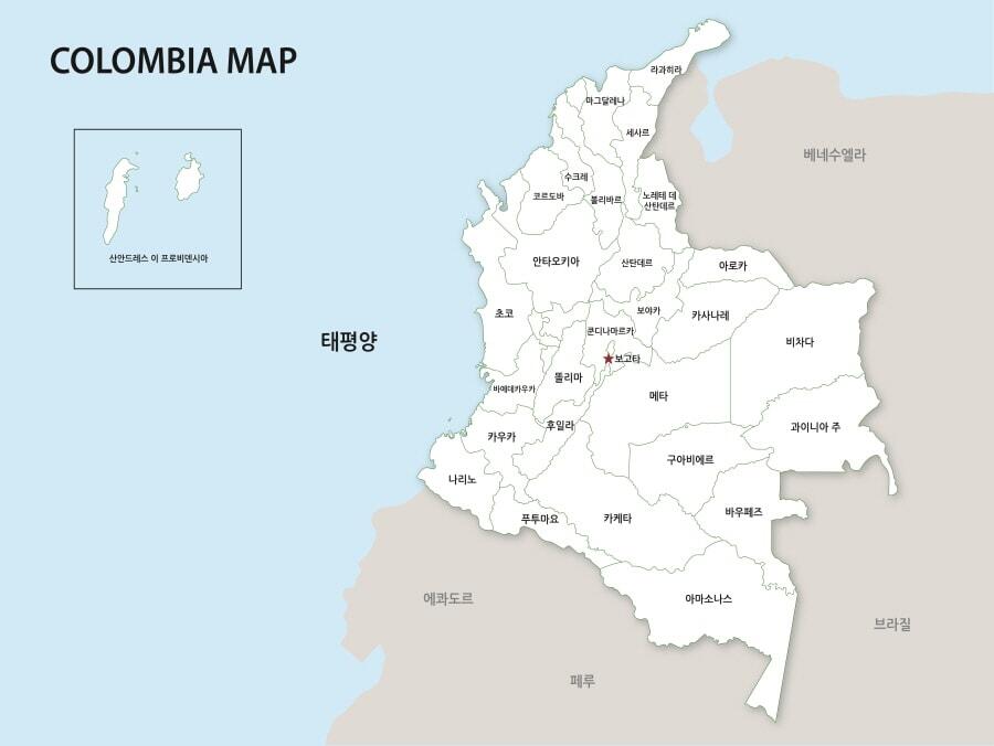콜롬비아 지도