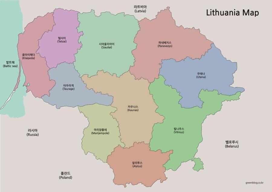 리투아니아 지도