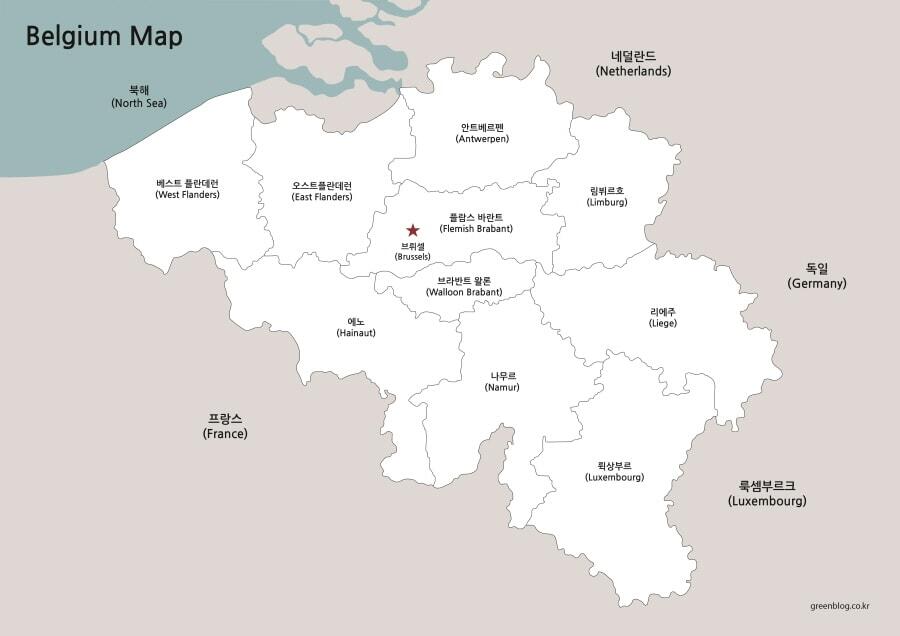 벨기에 지도
