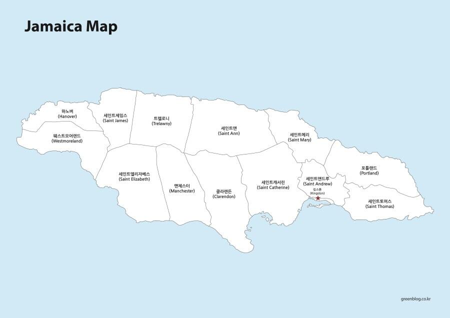 자메이카 지도