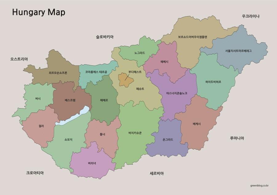 헝가리 지도