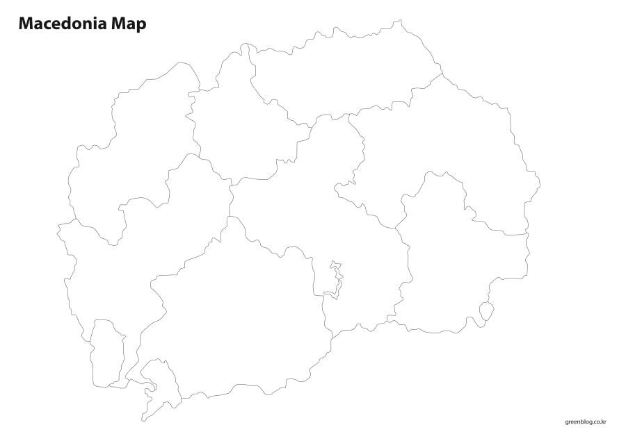 북마케도니아 지도