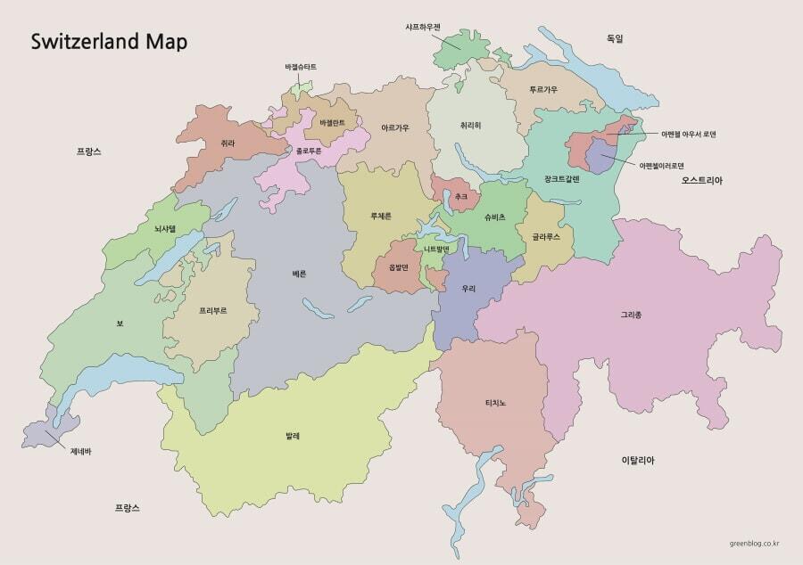 스위스 지도