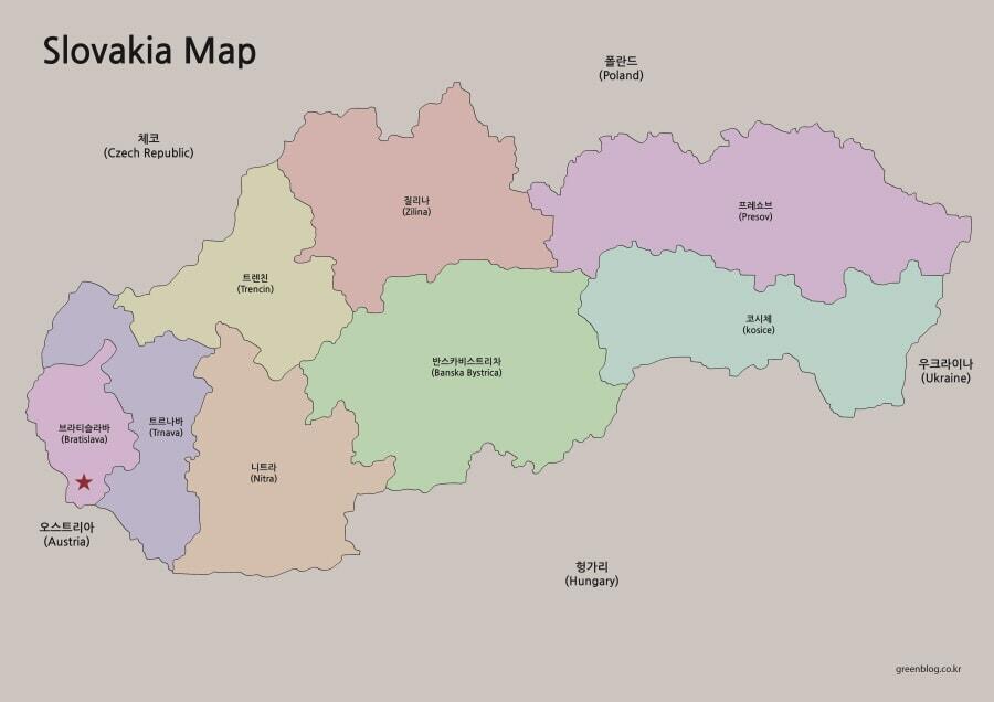 슬로바키아 지도