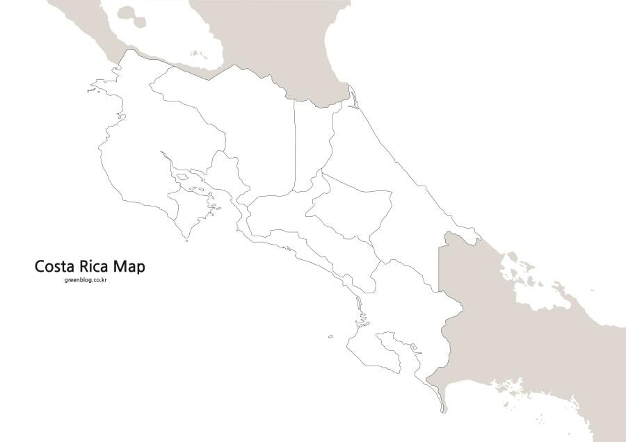 코스타리카 지도