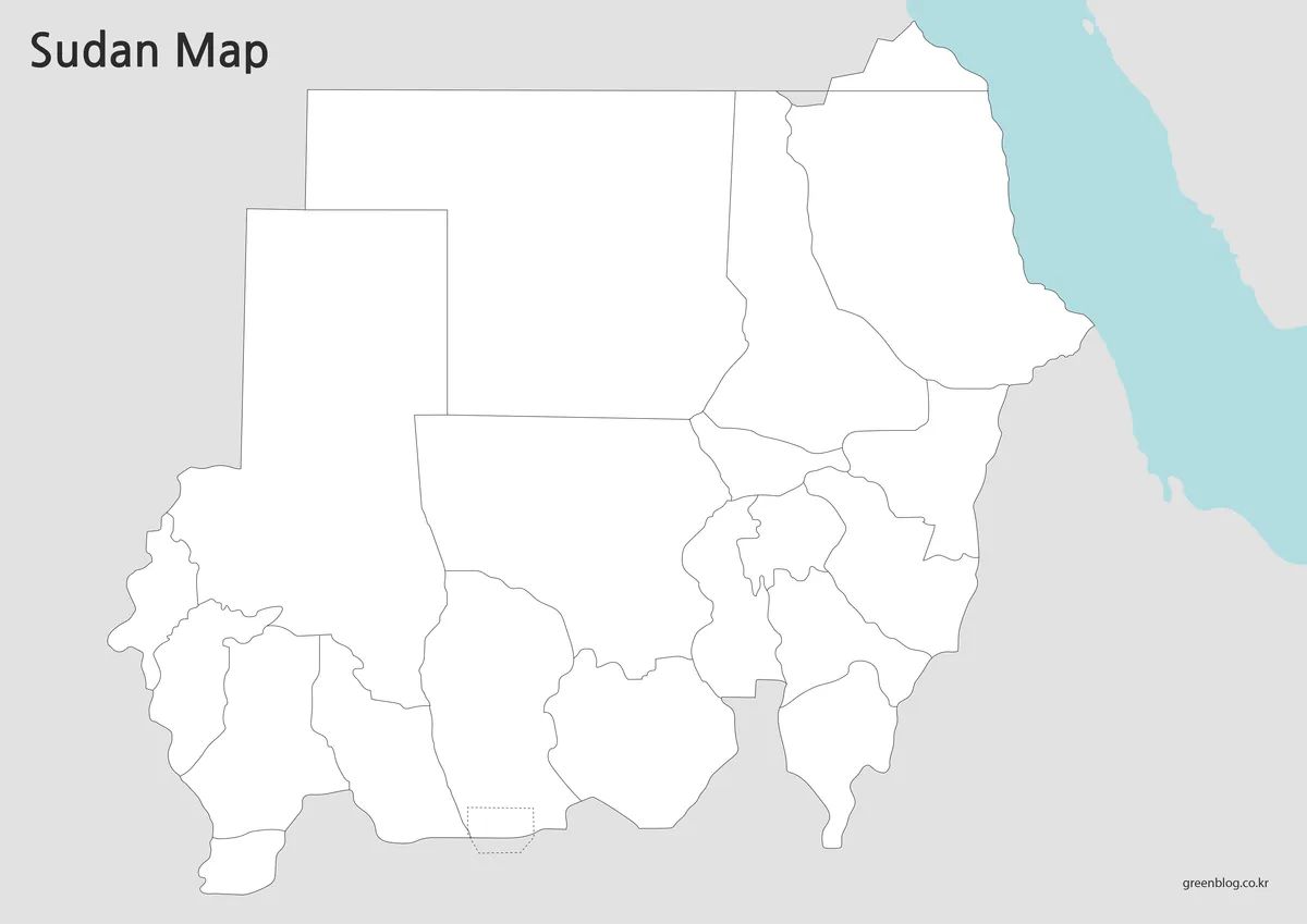 수단 윤곽선 지도 편집용 이미지