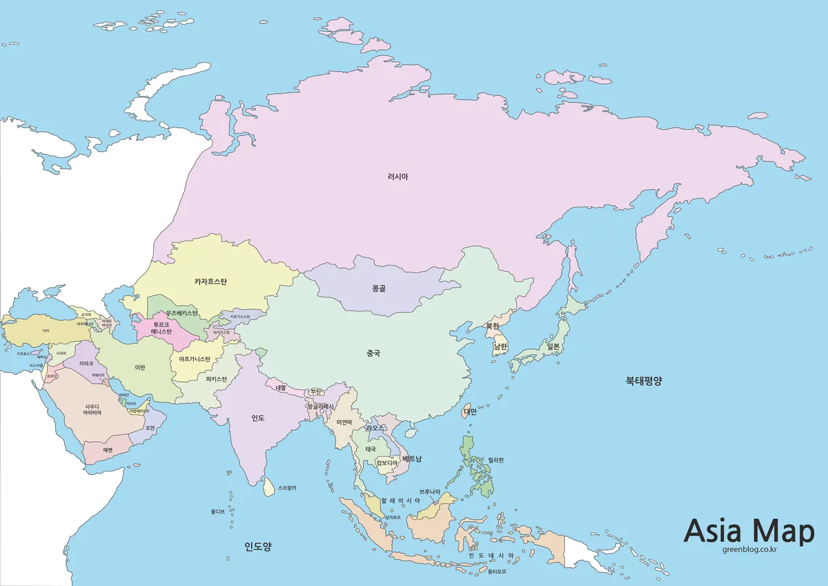 아시아 지도