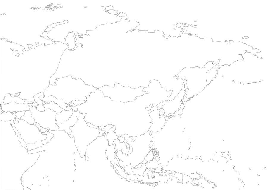 동북 아시아 지도