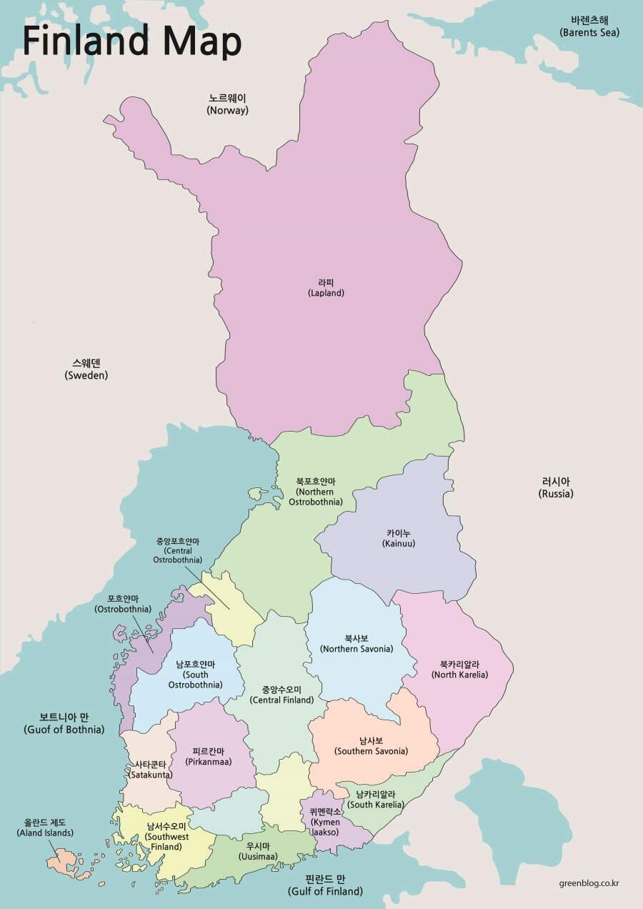핀란드 지도