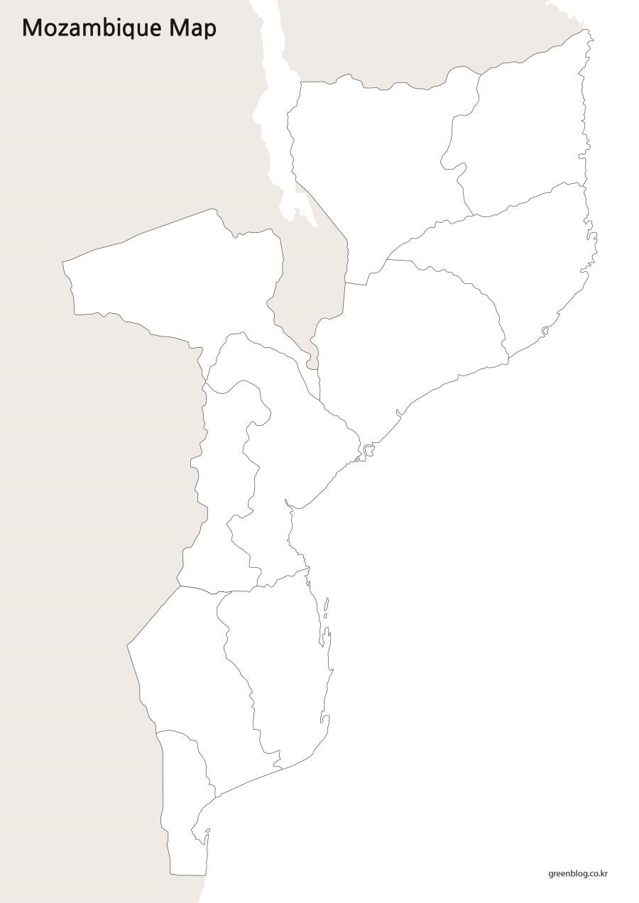 모잠비크 지도