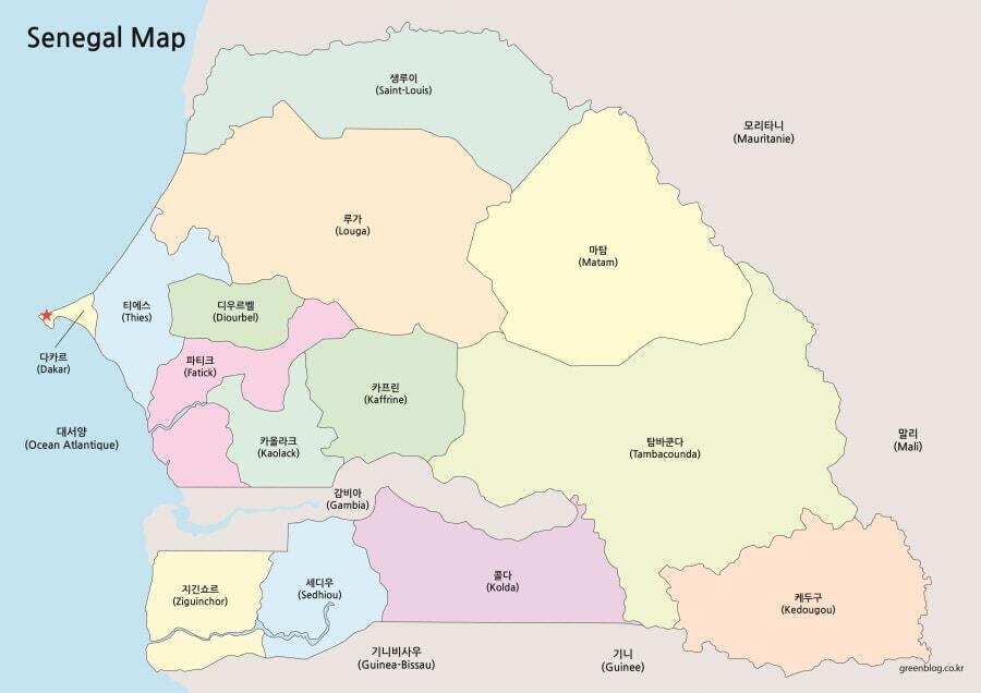 세네갈 지도