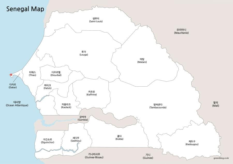 세네갈 지도