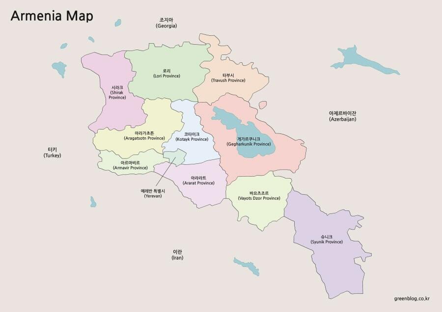 아르메니아 지도