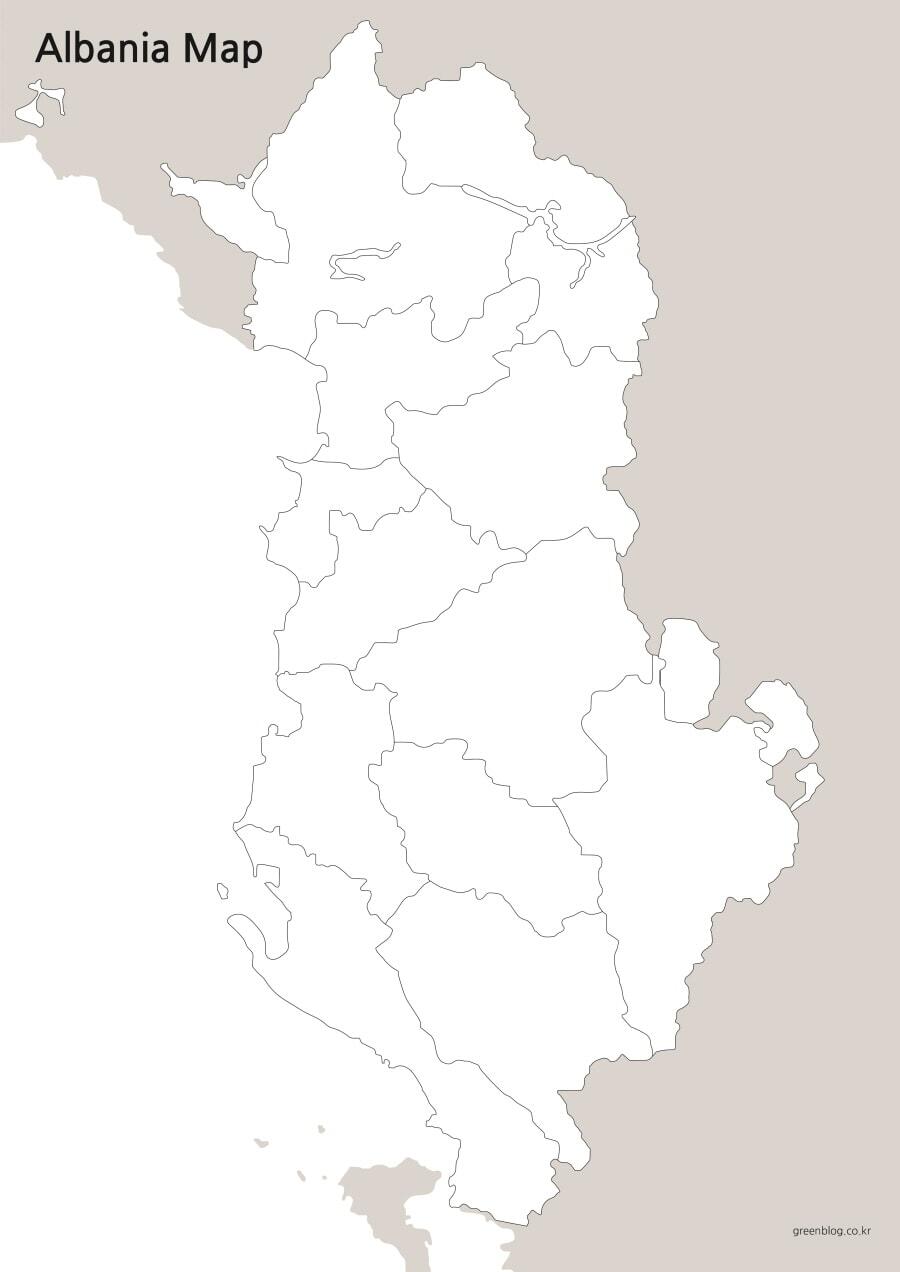 알바니아 지도