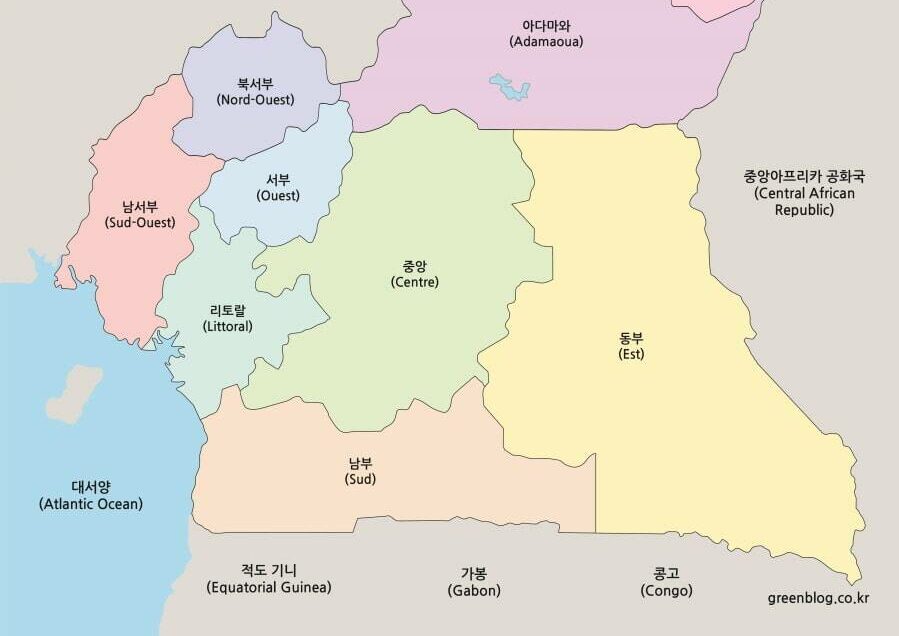 카메룬 지도