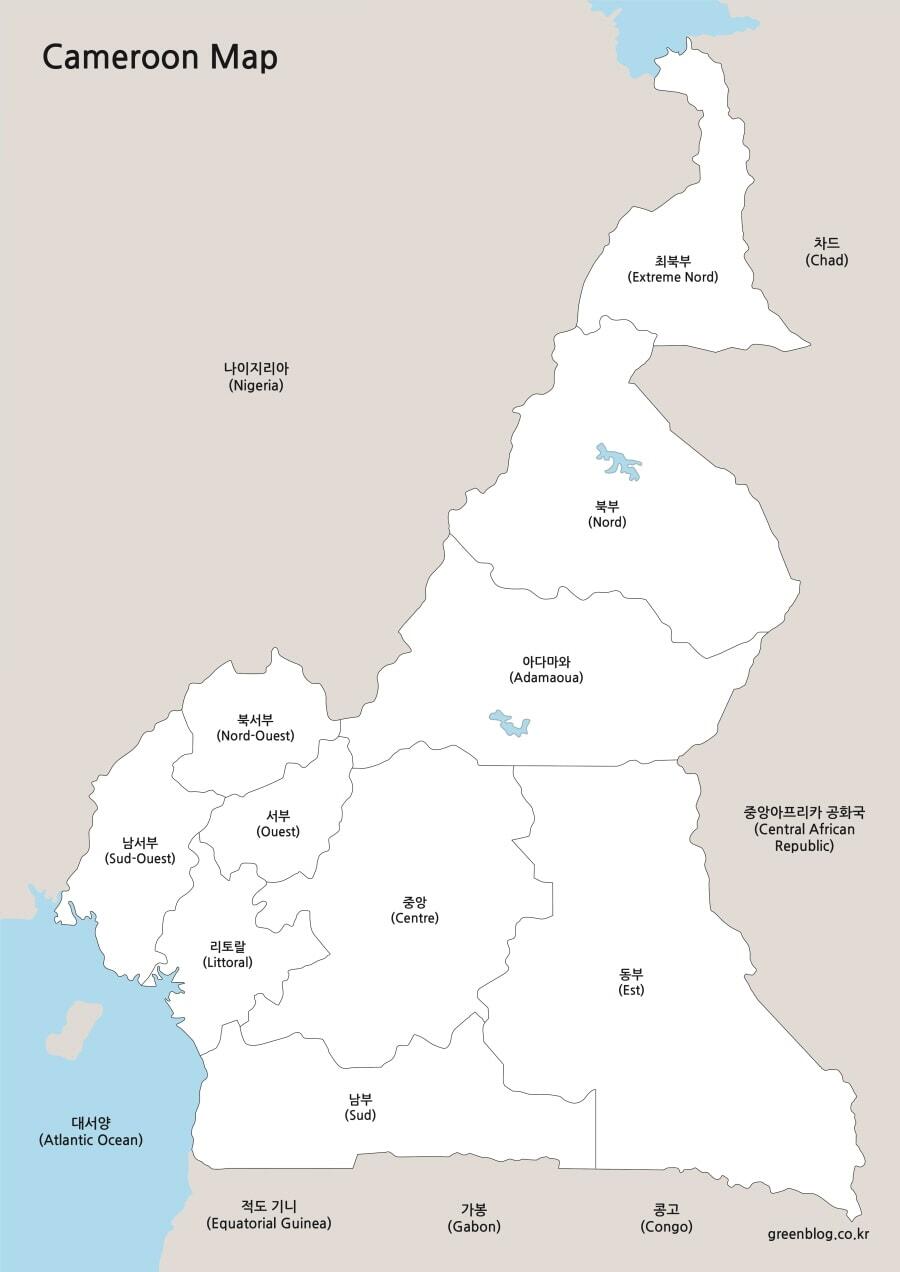 카메룬 지도