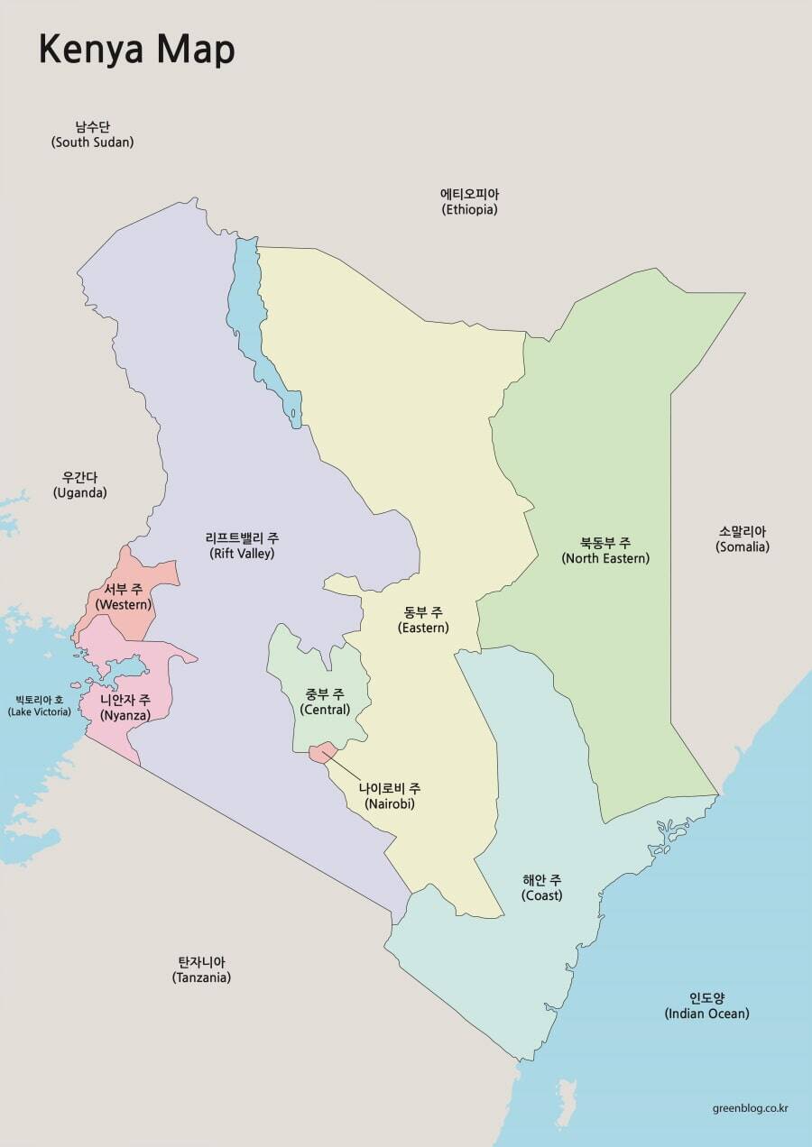 케냐 지도