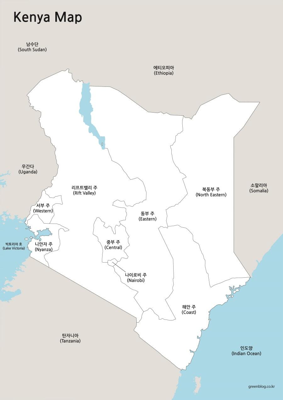 케냐 지도
