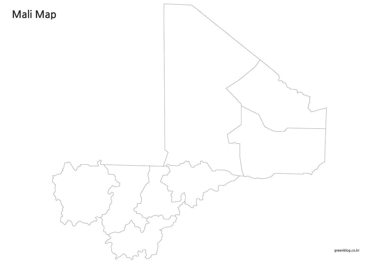 말리 윤곽선 지도 편집용 그래픽 작업 이미지