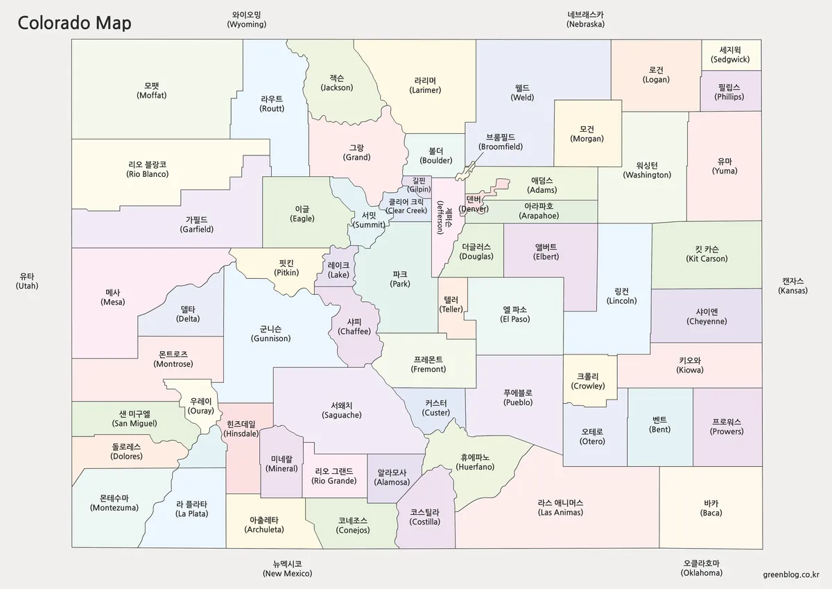 음성군 색상 지도와 행정 구역 구분이 표시된 이미지