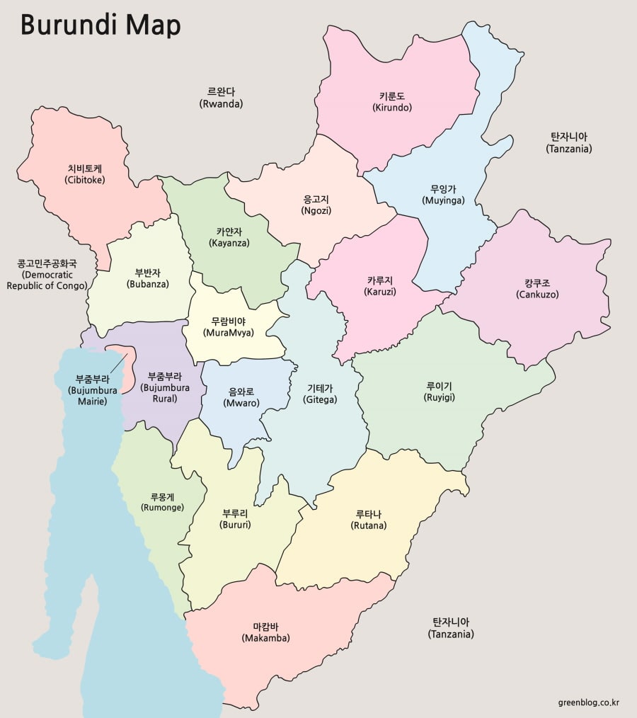 부룬디 지도
