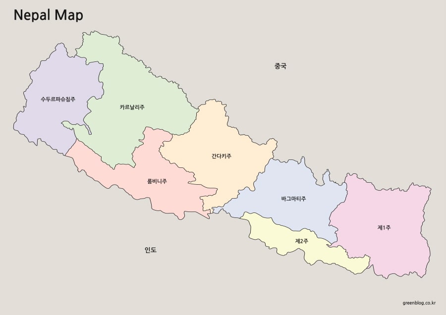 네팔 지도