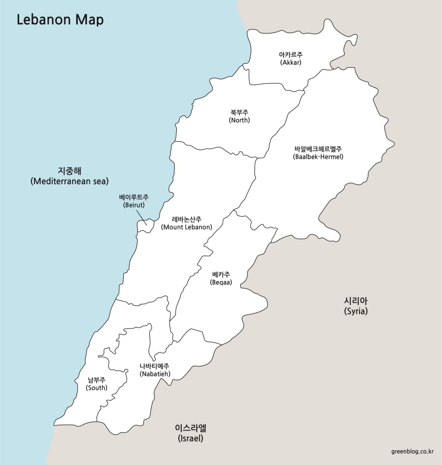 레바논 지도