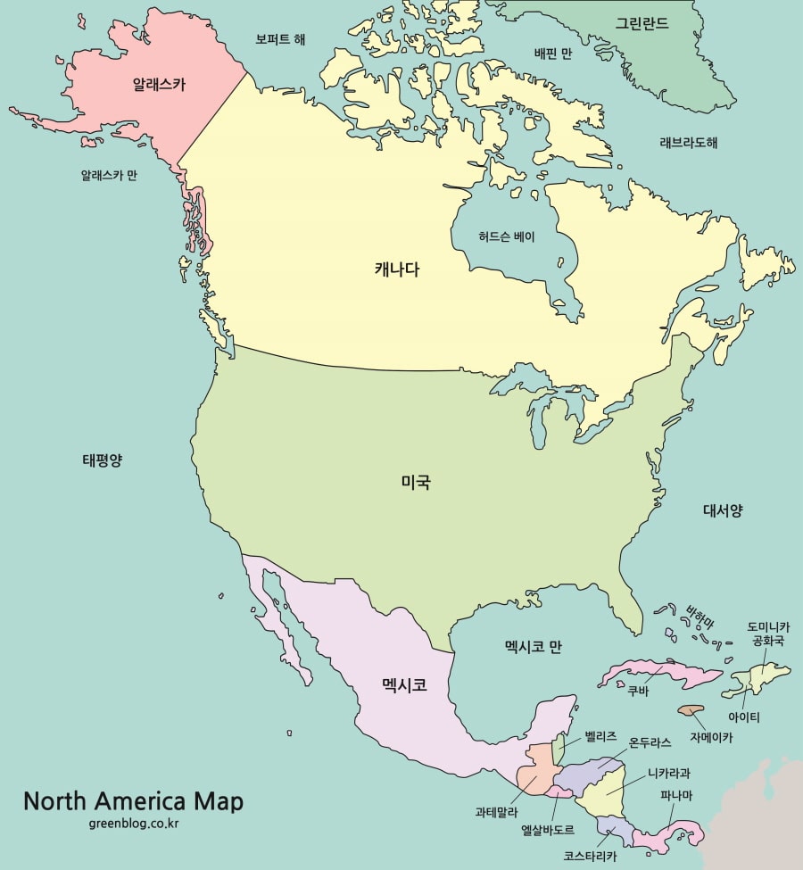 북아메리카 지도 고화질