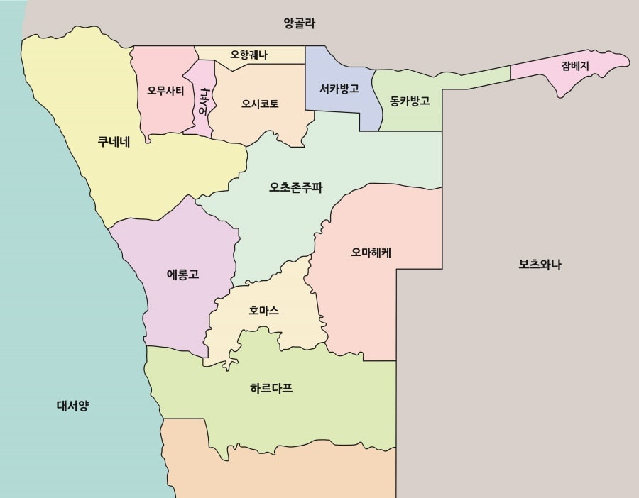 나미비아 지도