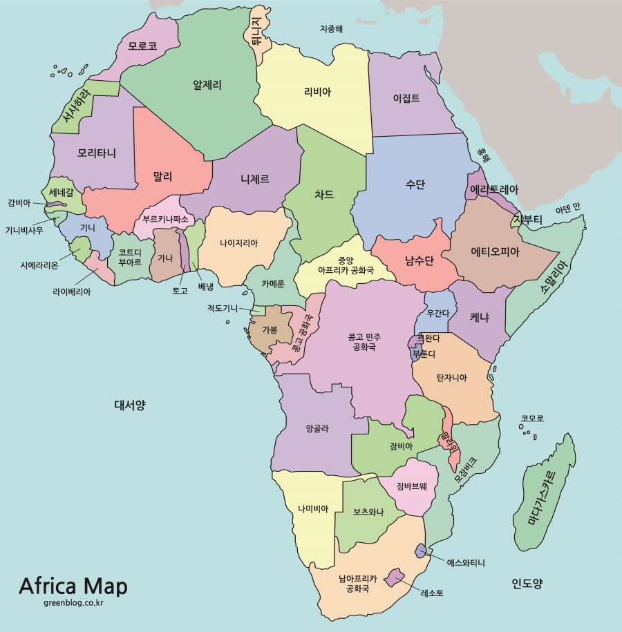 아프리카 지도 고화질
