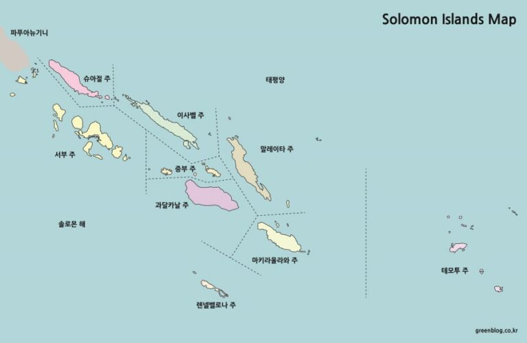 솔로몬 제도 지도 3가지 종류 다운로드
