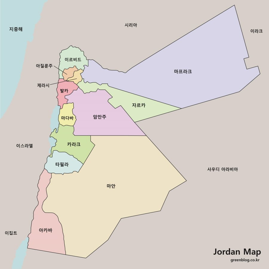 요르단 지도