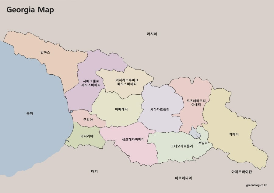 조지아 지도