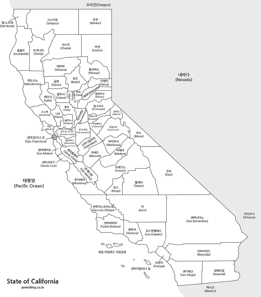 캘리포니아 지도