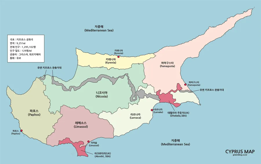 키프로스 지도