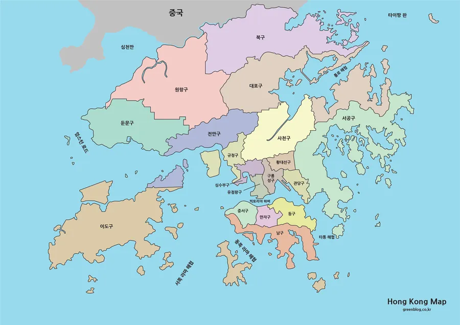 홍콩 지도