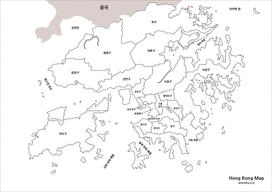 홍콩 지도