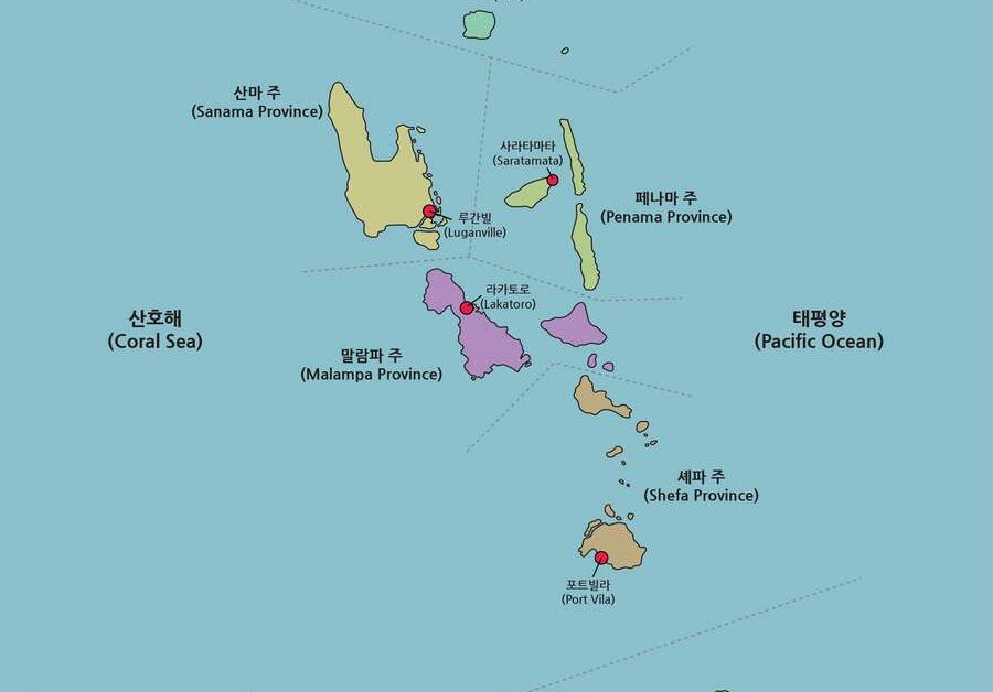 바누아투 지도