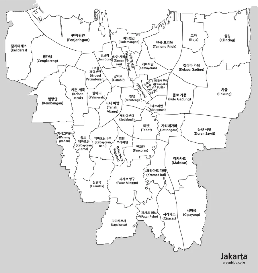 자카르타 지도